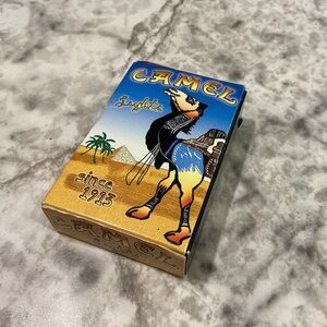 Vintage Camel Lights Decorative Box - Blue & Gold Camel Design